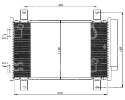 kondenzátor OE 1347842080, 6455 EC, PEUGEOT, CITROEN, FIAT